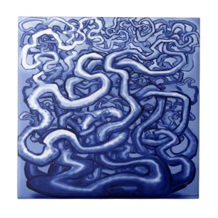 Vines Blue Fliese