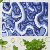 Vines Blue Küchentuch (Gefaltet)