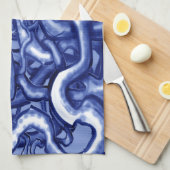 Vines Blue Küchentuch (Viertel Falte)