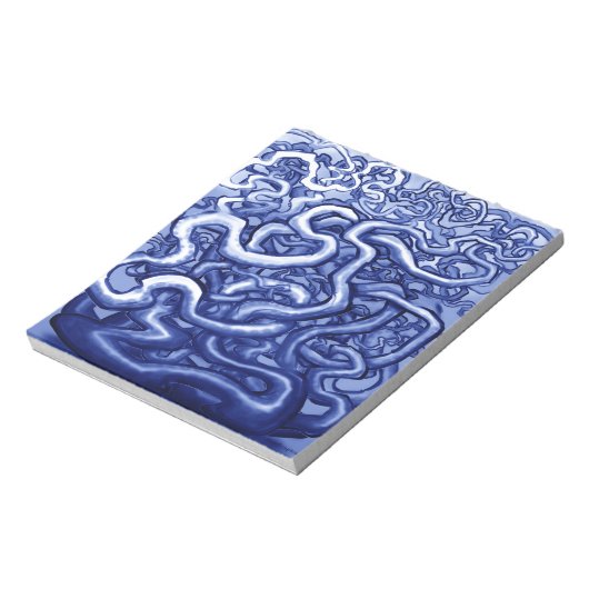 Vines Blue Notizblock (Rotiert)