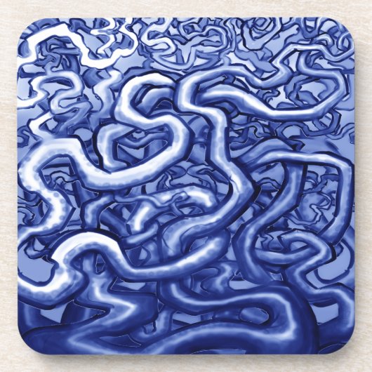 Vines Blue Untersetzer (Vorderseite)