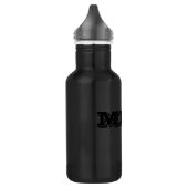 Vineta Schriftart Männer Name Text Farbe Schwarzes Edelstahlflasche (Links)
