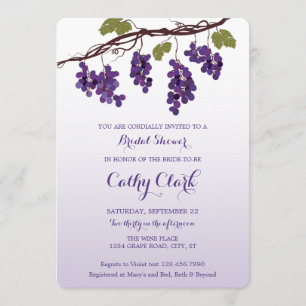 Vineyard Bridal Dusche Einladung