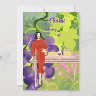 Vineyard Elegance Geburtstag Einladung