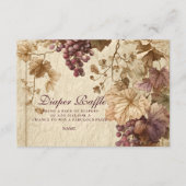 Vineyard Grape Floral Diapper Raffle Begleitkarte (Vorderseite)