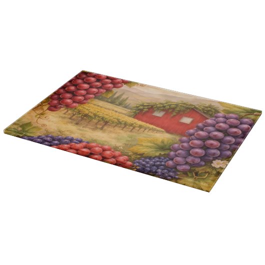 Vineyard Grapes Cutting Board | Wine Gift Schneidebrett (Ecke)