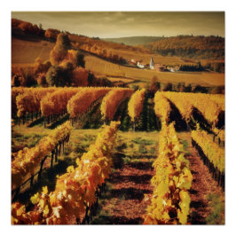 vineyard landscape poster