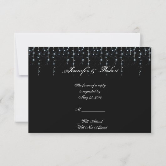 Vineyard Response Card Mitternacht RSVP Karte (Vorderseite)
