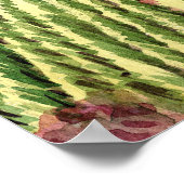 Vineyard Scripture Amos Wine Grapes Watercolor Poster (Ecke)