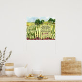 Vineyard Scripture Amos Wine Grapes Watercolor Poster (Küche)