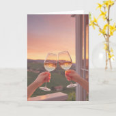 Vineyard Sunset Toast Karte (Gelbe Blume)