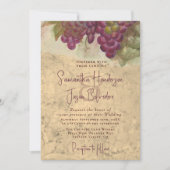 Vineyard Wedding Elegant Rustic Watercolor Einladung (Vorderseite)