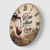 Vineyard Wine Lover Decor Große Wanduhr (Winkel)