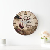 Vineyard Wine Lover Decor Große Wanduhr (Zuhause)