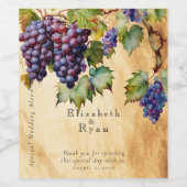 Vineyard  Winery Wedding  Grapevines Weinetikett (Einzelnes Label)