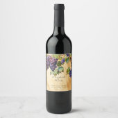 Vineyard  Winery Wedding  Grapevines Weinetikett (Vorderseite)