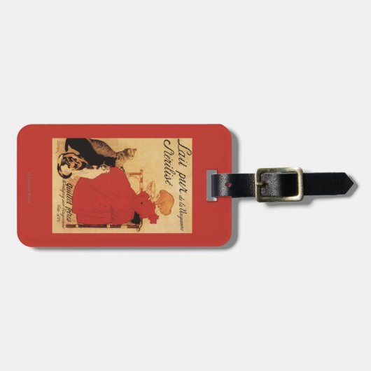 Vingeanne Milch-Mädchen mit Katzen Gepäckanhänger (Vorderseite horizontal)