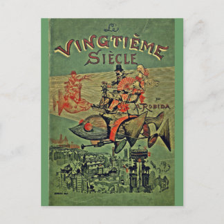 Vingtieme Siecle Retro Steampunk Postkarte