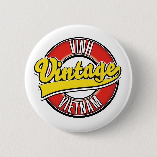 Vinh Vietnam Retro-Logo Button (Vorderseite)