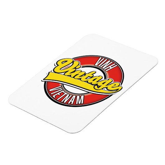 Vinh Vietnam Retro-Logo Magnet (Linke Seite)