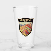 Vinicunca Peru Reisen Vintag Glas (Vorderseite)