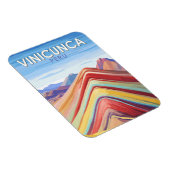 Vinicunca Peru Reisen Vintag Magnet (Rechte Seite)