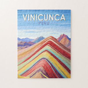 Vinicunca Peru Reisen Vintag Puzzle