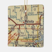 Vinita OK Map Keramikornament (Links)