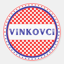 Vinkovci City Pride Emblem – Croatian Identity Runder Aufkleber