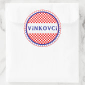 Vinkovci City Pride Emblem – Croatian Identity Runder Aufkleber (Tasche)