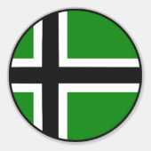 Vinland-Flagge Runder Aufkleber (Vorderseite)