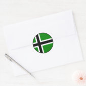 Vinland-Flagge Runder Aufkleber (Umschlag)