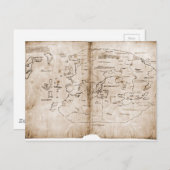 Vinland-Karte Postkarte (Vorne/Hinten)