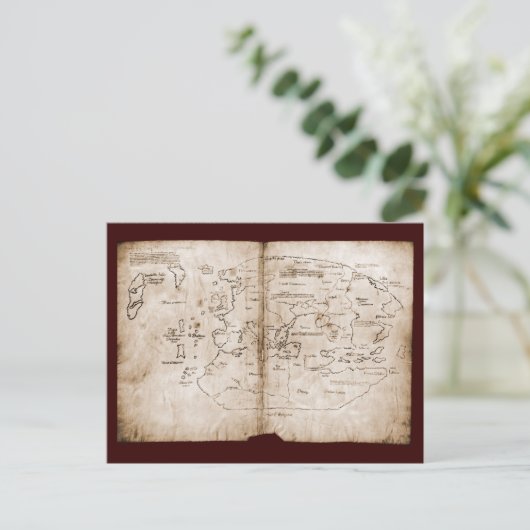 Vinland Map Postkarte (Stehend Vorderseite)