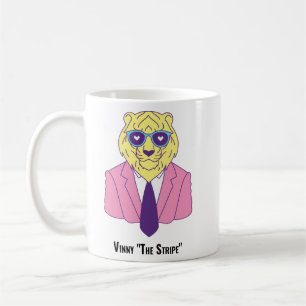 Vinny "The Stripe" - Tiger in rosa Anzug Kaffeetasse