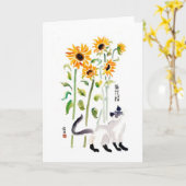 Vinny und Sonnenblumen Karte (Gelbe Blume)