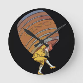 Vino Barrel Runde Wanduhr