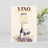 Vino Before Vow, Weingut, Brautparty Chateau Einladung (Stehend Vorderseite)