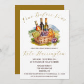 Vino Before Vow, Weingut, Brautparty Einladung (Vorne/Hinten)