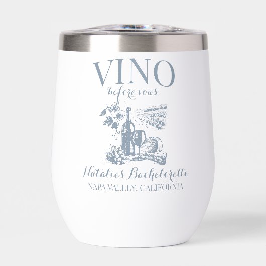 Vino Before Vows Bach Custom Weinkeller Bacheloret (Vorderseite)
