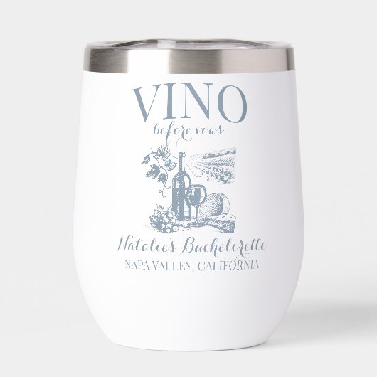 Vino Before Vows Bach Custom Weinkeller Bacheloret (Rückseite)