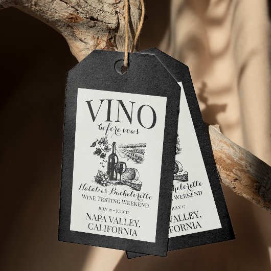 Vino Before Vows Bach Custom Weinkeller Bacheloret Geschenkanhänger