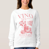 Vino Before Vows Bach Custom Weinkeller Bacheloret Sweatshirt (Vorderseite)