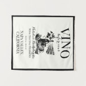 Vino Before Vows Bach Custom Weinkeller Bacheloret Wandteppich (Vorderseite (Horizontal))