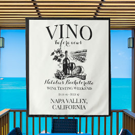 Vino Before Vows Bach Custom Weinkeller Bacheloret Wandteppich