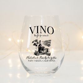 Vino Before Vows Bach Custom Weinkeller Bacheloret Weinglas Ohne Stiel