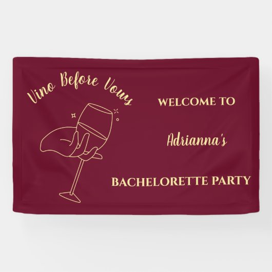 Vino Before Vows Bachelorette Banner (Horizontal)