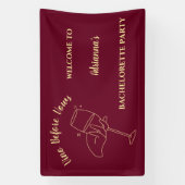 Vino Before Vows Bachelorette Banner (Vertikal)