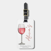 Vino Before Vows Bachelorette / Brautparty Gepäckanhänger (Vorderseite vertikal)