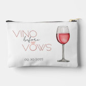 Vino Before Vows Bachelorette / Brautparty Tasche (Rückseite)